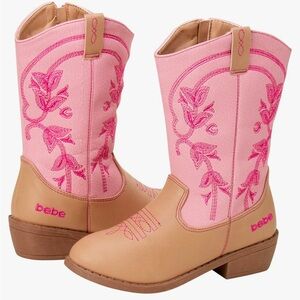 Bebe Girls Pink Pony cowgirl Western Zip Up Boots Big Kids Size 6